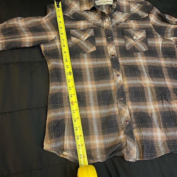 Bit & Bridle Brown & Black Snap Shirt - Picture 12 of 15